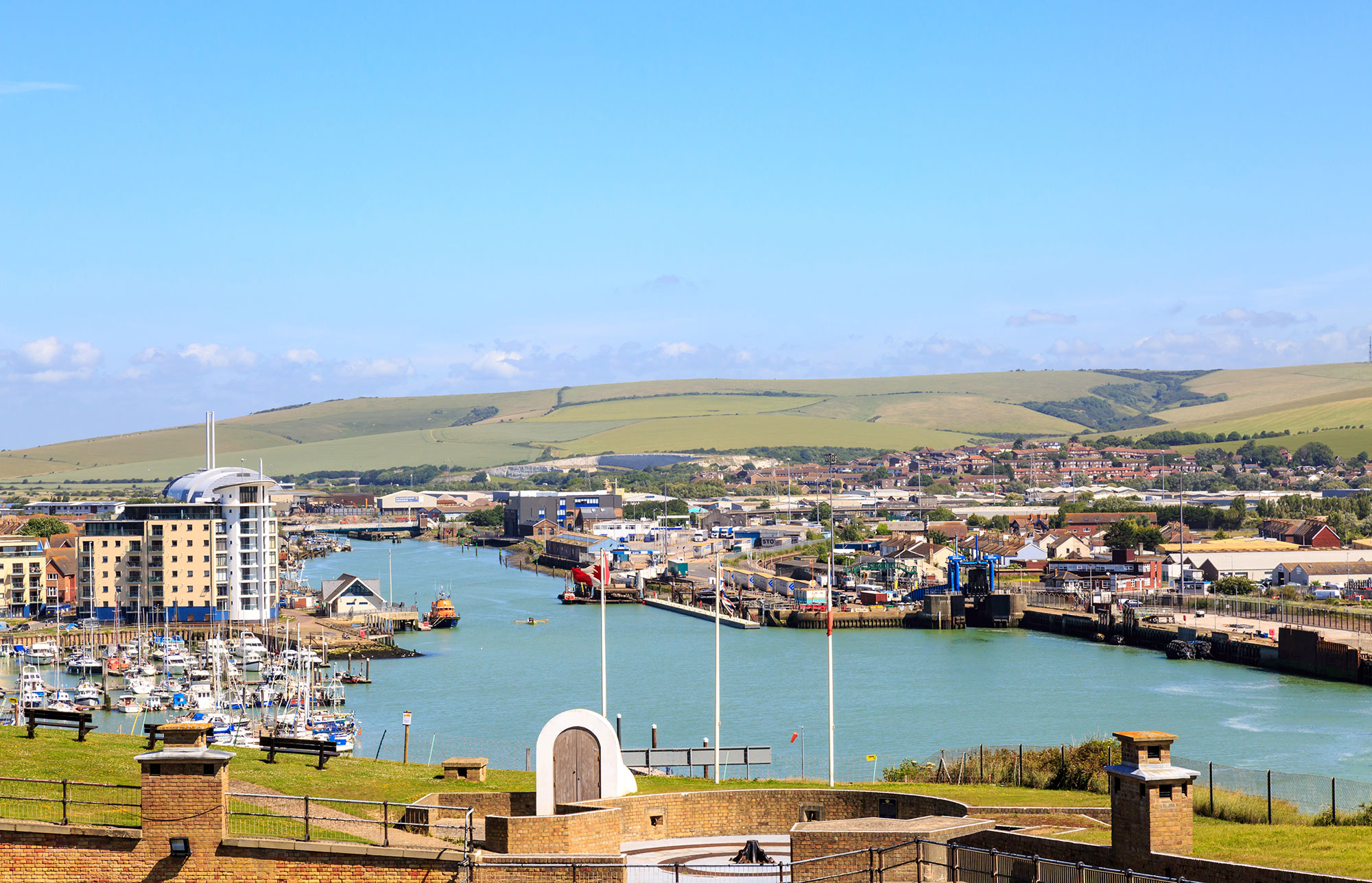 View across Newhaven Harbour from the Fort